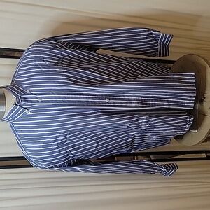 Polo Ralph‎ Lauren Big Shirt, Blue w/White Strips, Size L